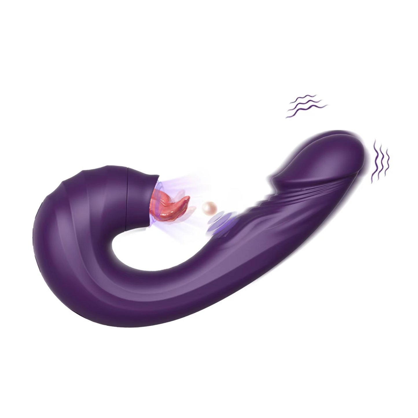 Miraco - Sucking Rabbit Vibrator Dildo G-Spot Clit Massager Purple