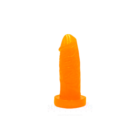 Mini dildo Suave - Pucky Pockets Meyz - Naranja 4.25"